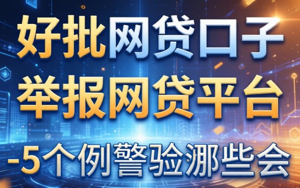 好批的网贷口子有哪些，例举5个举报网贷平台