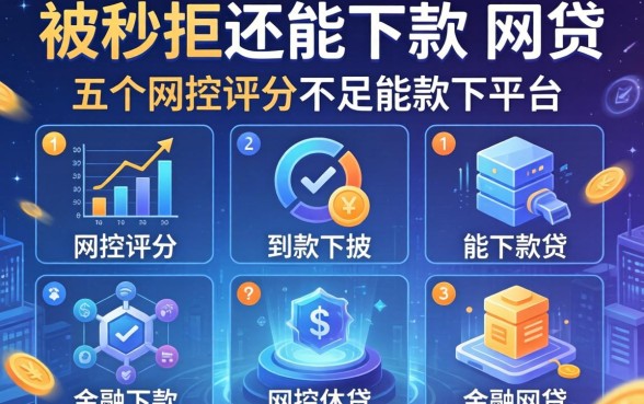 被秒拒还能下款的网贷，介绍五个风控评分不足能下款的平台