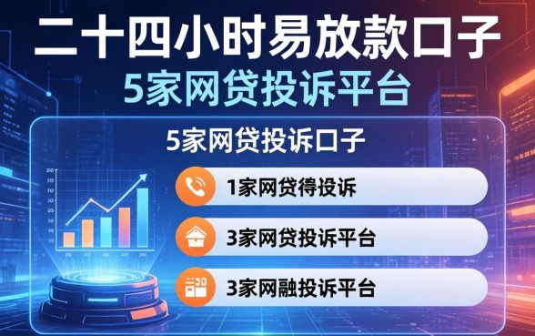 二十四小时易放款口子，阐述5家网贷投诉平台