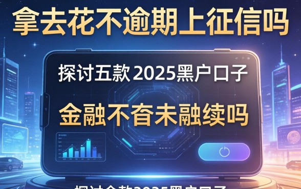拿去花不逾期上征信吗，探讨五款2025黑户口子