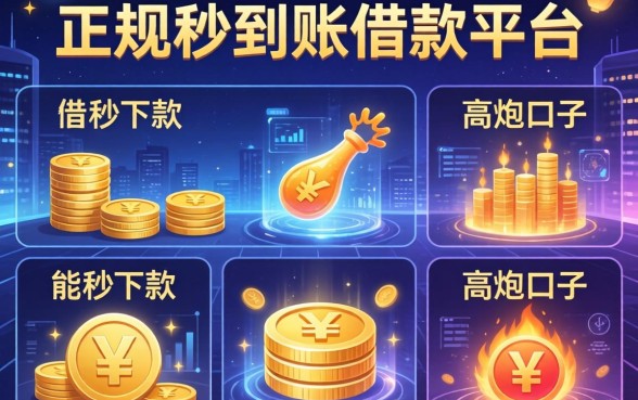 正规秒到账的借款平台，整理五个夜间能秒下款的高炮口子