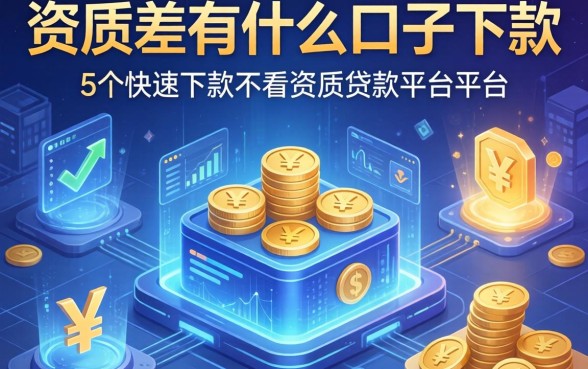 资质差有什么口子下款，整合5个快速下款不看资质的贷款平台平台