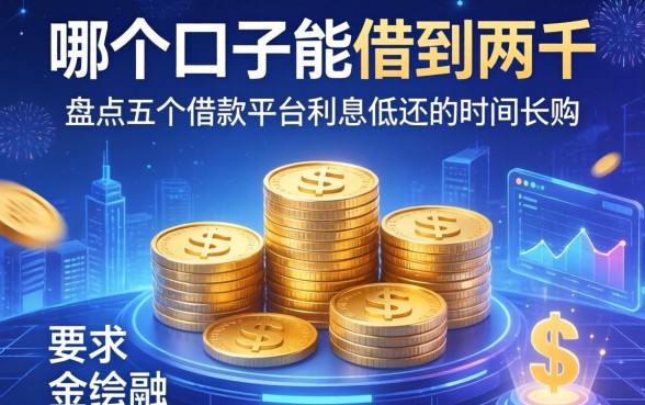 在哪个口子能借到两千，盘点五个借款平台利息低还的时间长的