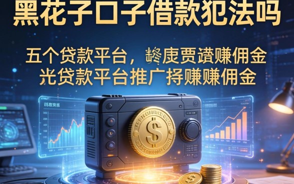 黑花了口子借款犯法吗，总结五个贷款平台推广赚佣金