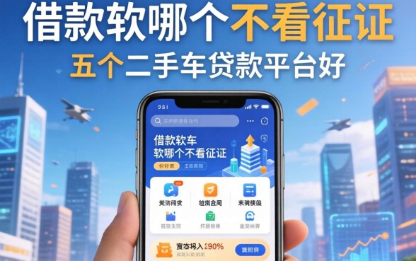 借款软件哪个不看征信，总结五个二手车贷款平台好