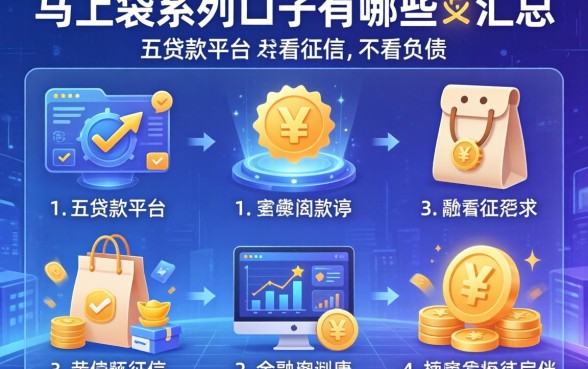 马上袋系列口子有哪些，汇总五个贷款平台不看征信,不看负债