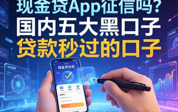 现金贷app上征信吗，国内五大黑口子贷款秒过的口子