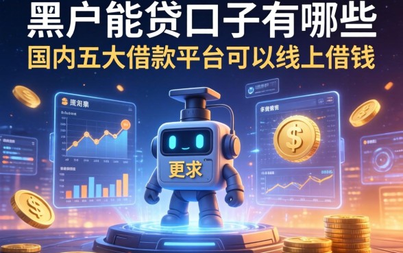 黑户能贷的口子有哪些，国内五大借款平台可以线上借钱