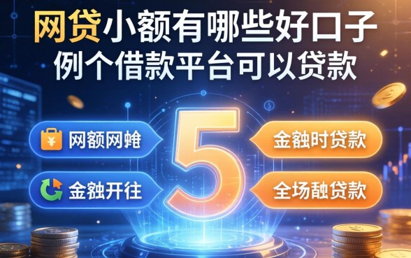 网贷小额有哪些好口子，例举5个借款平台可以贷款
