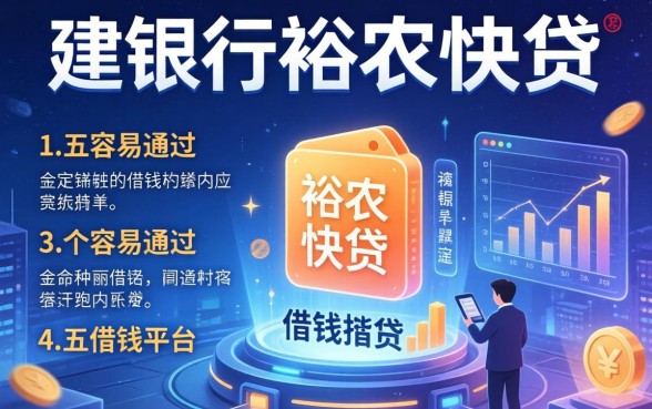 建行裕农快贷相关报道，分析五个容易通过的借钱平台