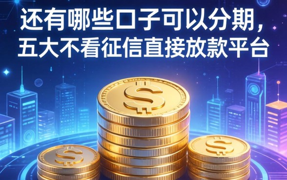 还有哪些口子可以分期，五大不看征信直接放款的平台