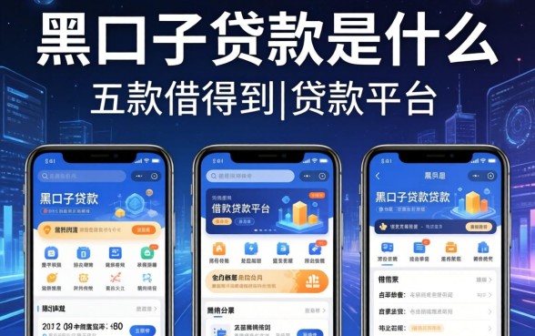 黑口子贷款是什么意思，探讨五款借得到的贷款平台
