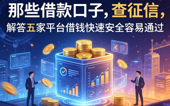 那些借款口子不查征信，解答五家平台借钱快速安全容易通过