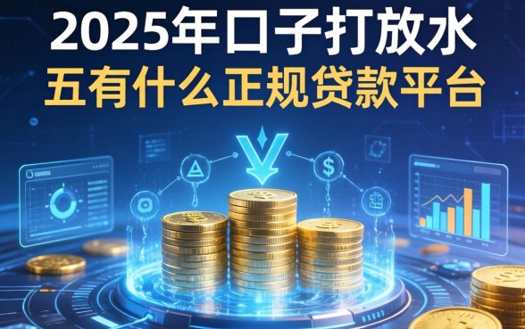 2025年口子打放水，推荐五个有什么正规的贷款平台