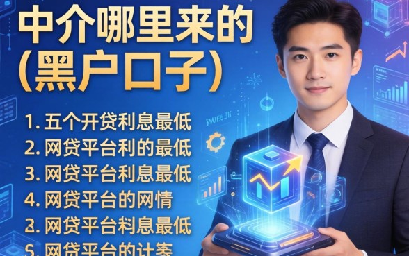 中介哪里来的黑户口子，介绍五个网贷平台利息最低