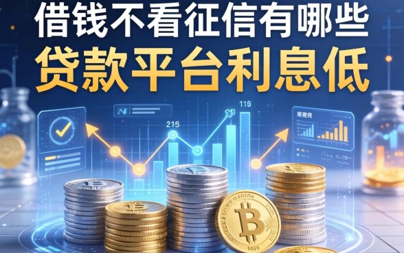 借钱不看征信的有哪些，总结五个贷款平台利息低
