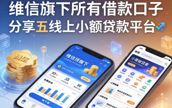 维信旗下所有借款口子，分享五个线上小额贷款平台