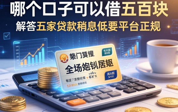 哪个口子可以借五百块，解答五家贷款利息低的平台正规