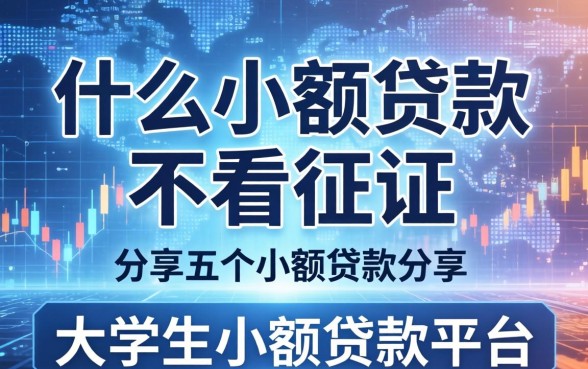 什么小额贷款不看征信，分享五个大学生小额贷款平台