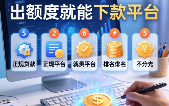 出额度就能下款的平台，归纳5个正规贷款平台排名不分先后