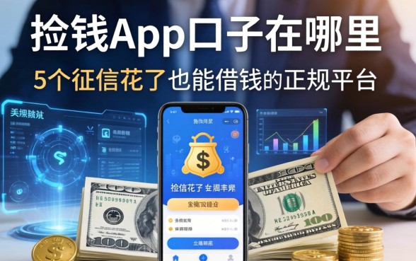 捡钱app口子在哪里，归纳5个征信花了也能借钱的正规平台