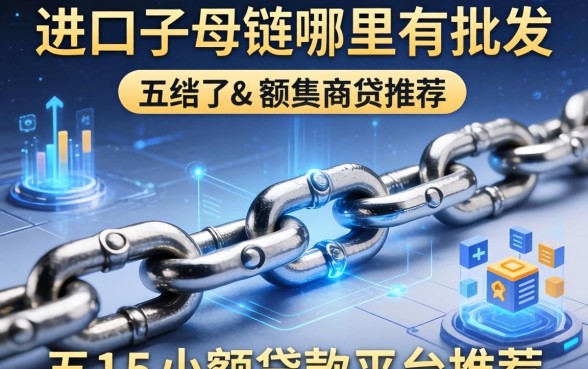 进口子母链哪里有批发，总结五个小额贷款平台推荐