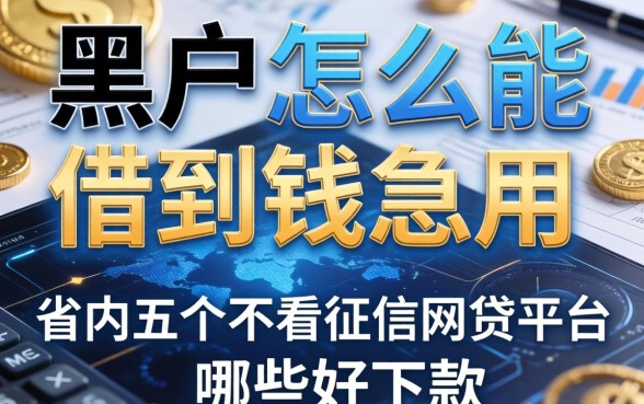 黑户怎么能借到钱急用，省内五个不看征信网贷平台哪些好下款