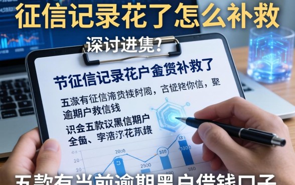 征信记录花了怎么补救，探讨五款有当前逾期黑户借钱口子