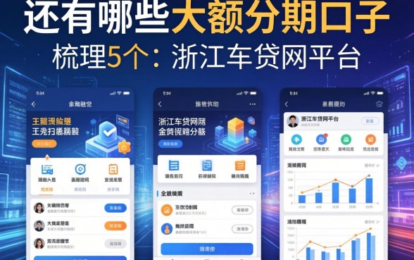 还有哪些大额分期口子，梳理5个浙江车贷网平台