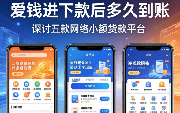 爱钱进下款后多久到账，探讨五款网络小额贷款平台