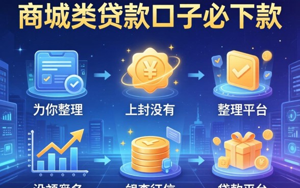 商城类贷款口子必下款，整理五个有没有不查征信的贷款平台