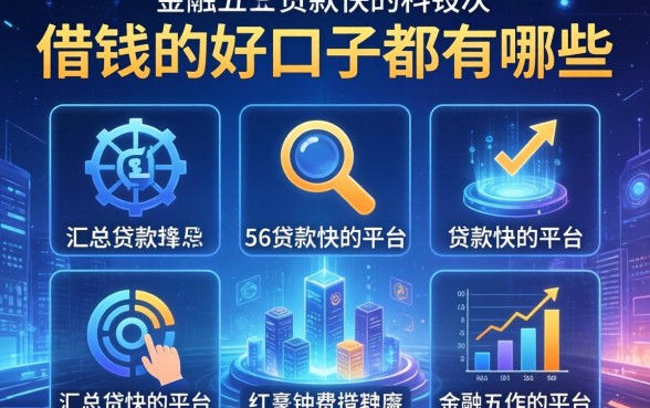借钱的好口子都有哪些，汇总五个贷款快的平台