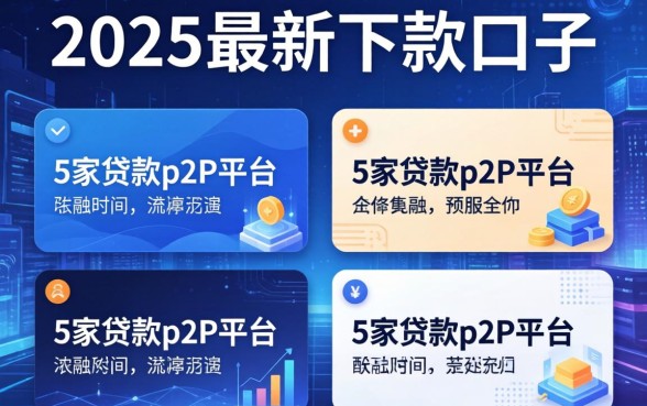 2025最新下款口子，阐述5家贷款p2p平台