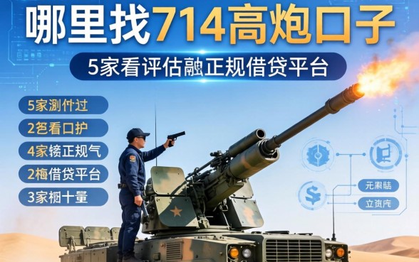 哪里找714高炮口子，阐述5家不看评估的正规的借贷平台