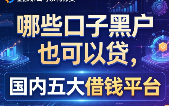 哪些口子黑户也可以贷，国内五大借钱平台