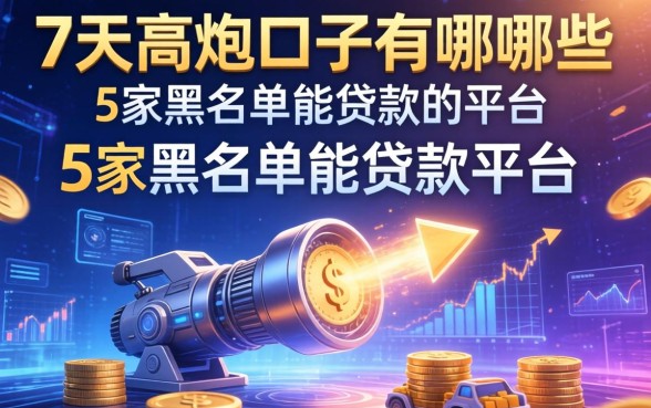 7天的高炮口子有哪些，阐述5家黑名单能贷款的平台
