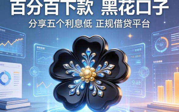 百分百下款的黑花口子，分享五个利息低的正规借钱平台