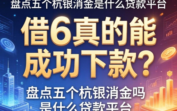借6真的能成功下款吗，盘点五个杭银消金是什么贷款平台