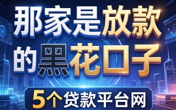 那家是放款的黑花口子，整合5个贷款平台网