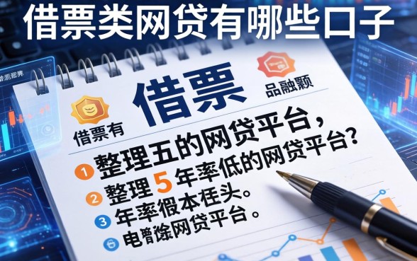 借条类网贷有哪些口子，整理五个年利率低的网贷平台