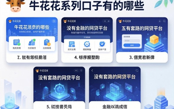 牛花花系列口子有哪些，整理五个没有套路的网贷平台