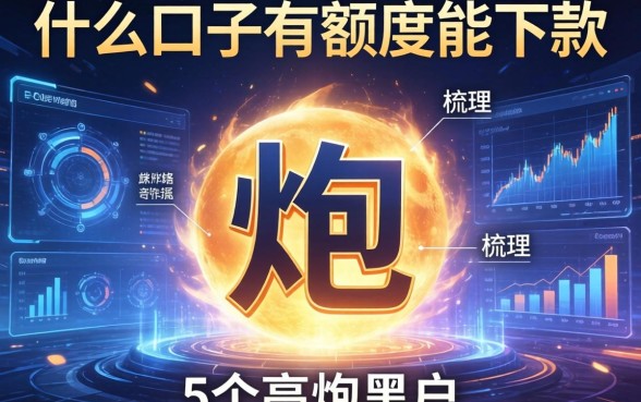 什么口子有额度能下款，梳理5个高炮黑户