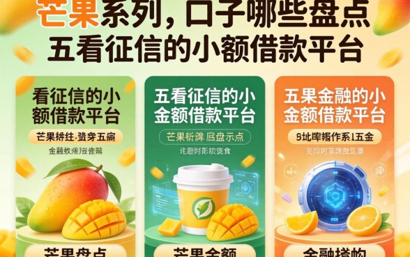 芒果系列的口子有哪些，盘点五个不看征信的小额借款平台