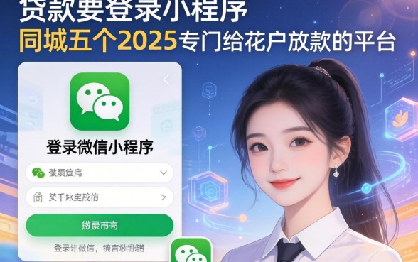 贷款要登录微信小程序，同城五个2025专门给花户放款的平台