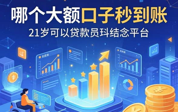 哪个大额口子秒到账的，总结五个21岁可以贷款的平台