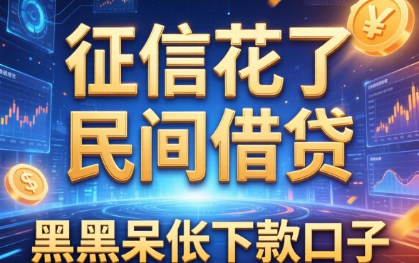 征信花了如何民间借贷，分享五个黑户呆账下款口子