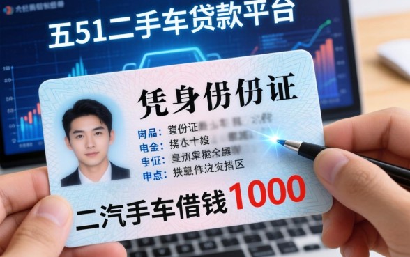 凭身份证借钱1000，整理五个二手车贷款平台
