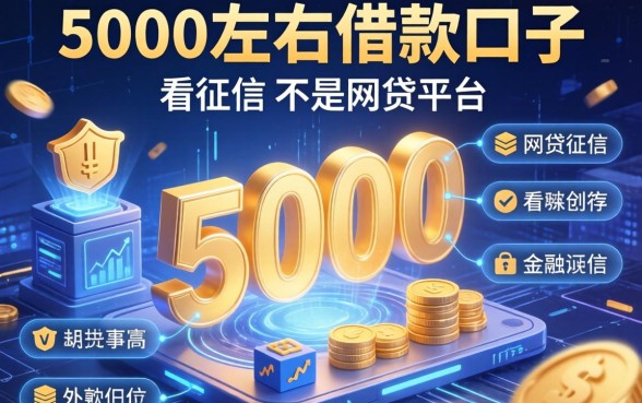 5000左右借款口子，介绍五个不看征信不是网贷平台