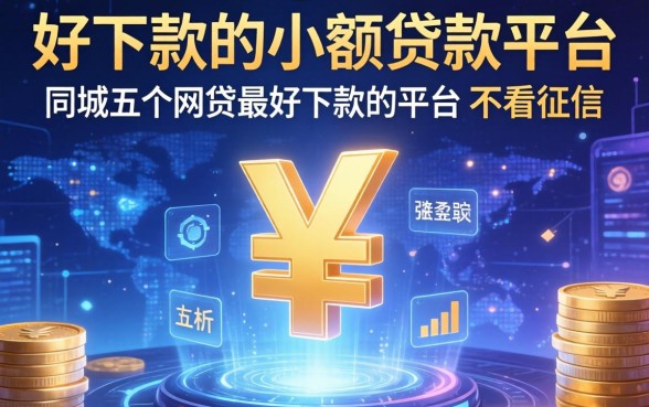 好下款的小额贷款平台，同城五个网贷最好下款的平台不看征信