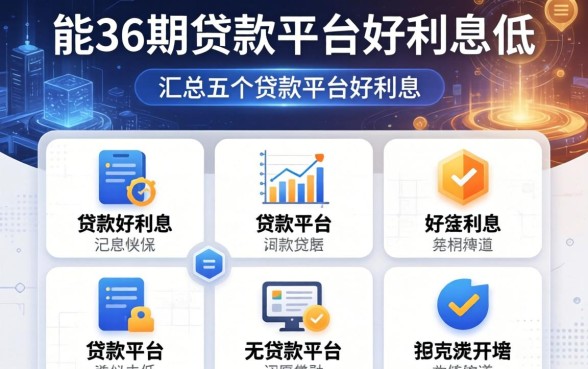 能分36期的贷款平台，汇总五个贷款平台好利息低